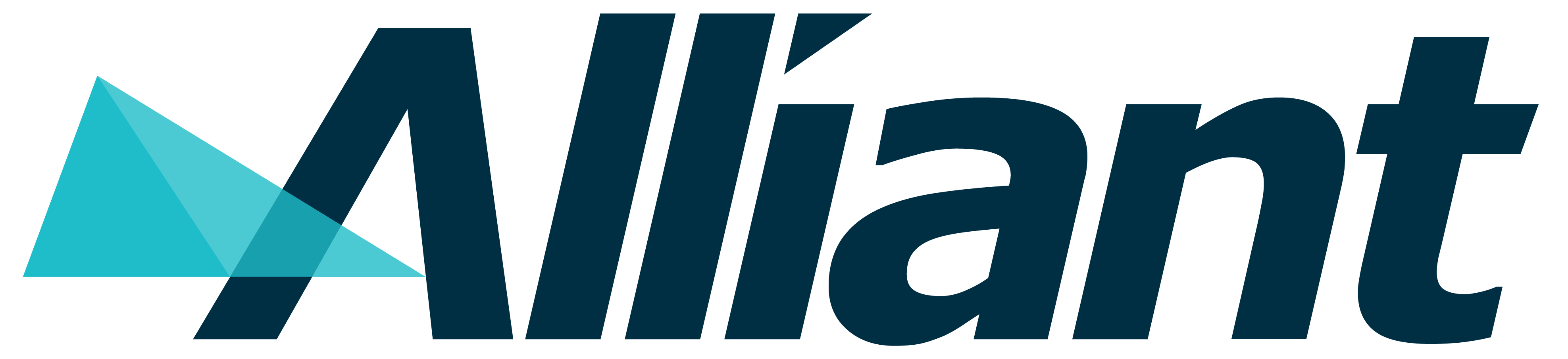 Alliant Insurance Services logo with blue text and a geometric triangle design.