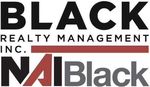 NAI Black Realty Management logo with bold black and red text.