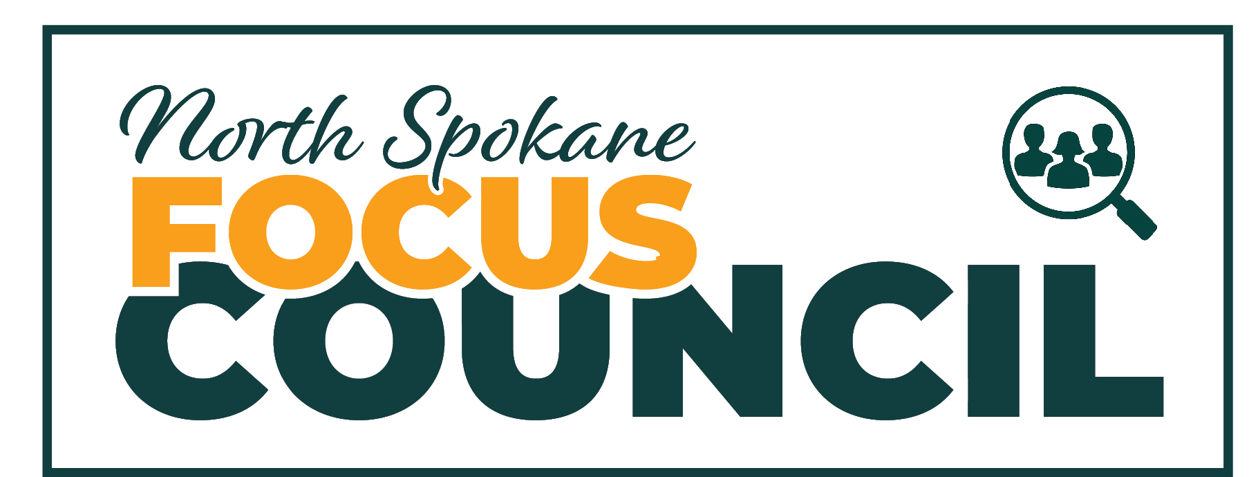 North Spokane Focus Council Logo Logo of East Spokane Business Association with colorful squares
