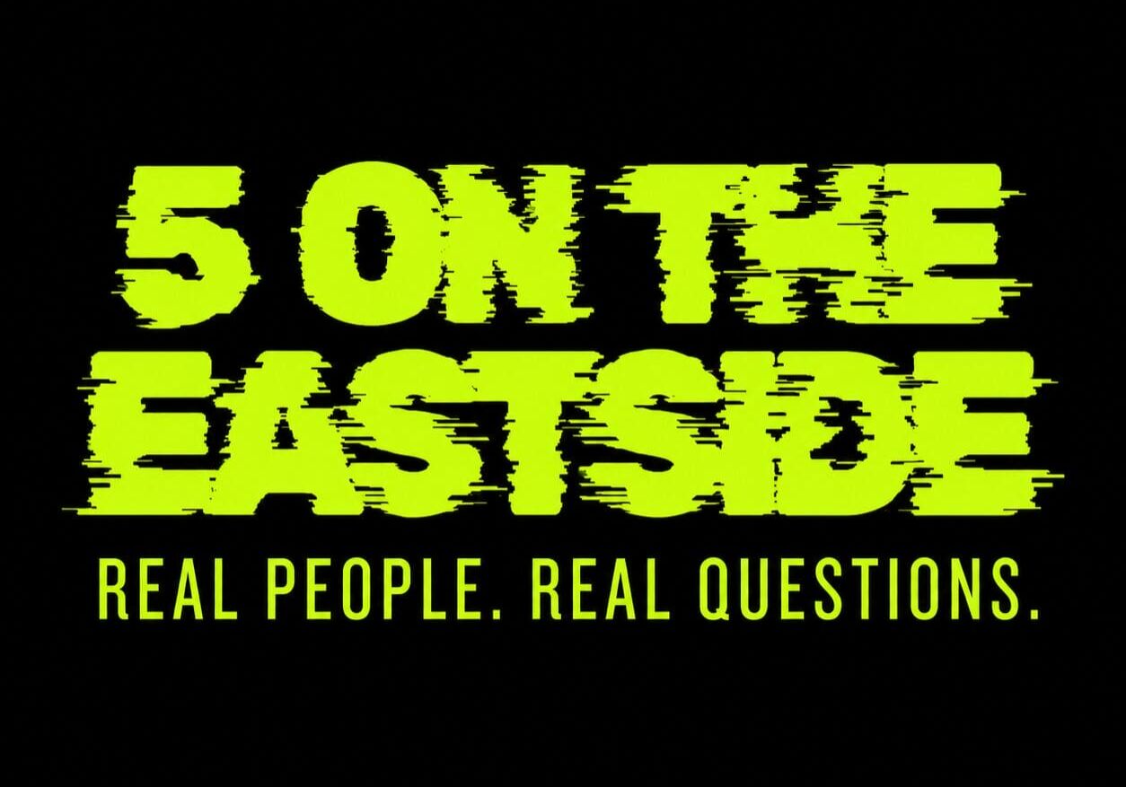 Neon Glitch Eastside Typography